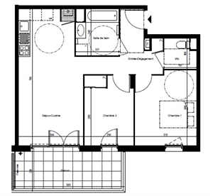t3 à la location -   74300  CLUSES, surface 58 m2 location t3 - UBI473820422